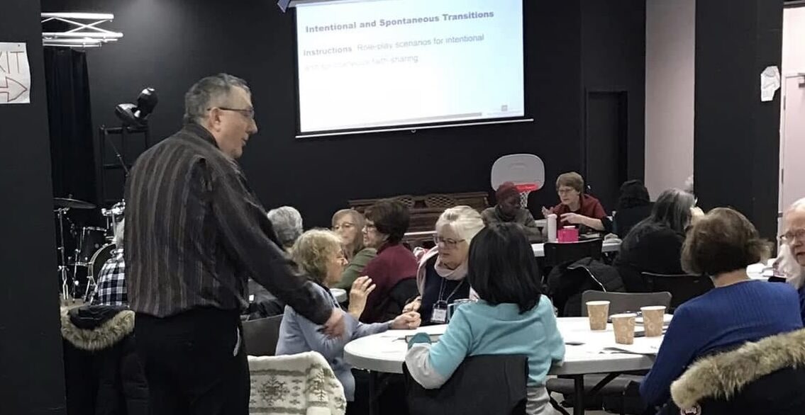 Greg Wood leading evangelism training at Calvary Temple Ladies Bible Study